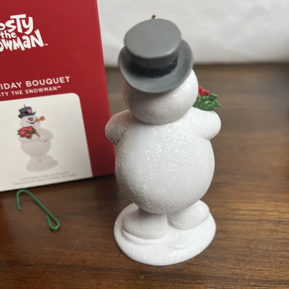 2021 Hallmark Keepsake Ornament Frosty The Snowman A Holiday Bouquet Floral Cute